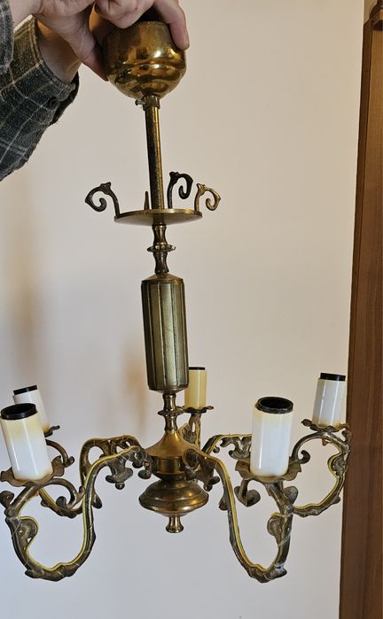 Żyrandol 5 żarówek PRL