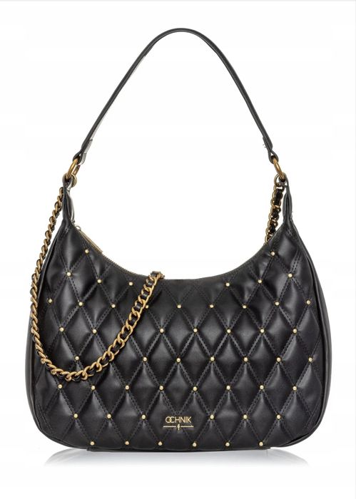 OCHNIK Czarna torebka damska z pikowaniem