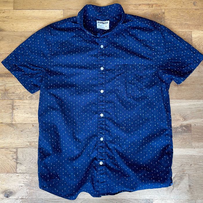 Express Męska Modna Koszula Slim Fit W Gwiazdki Rozm. M