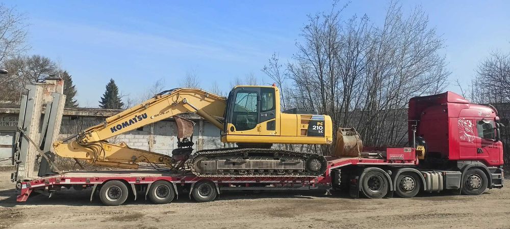Transport maszyn, laweta niskopodwoziowa, przerzut maszyn, podczołgówa