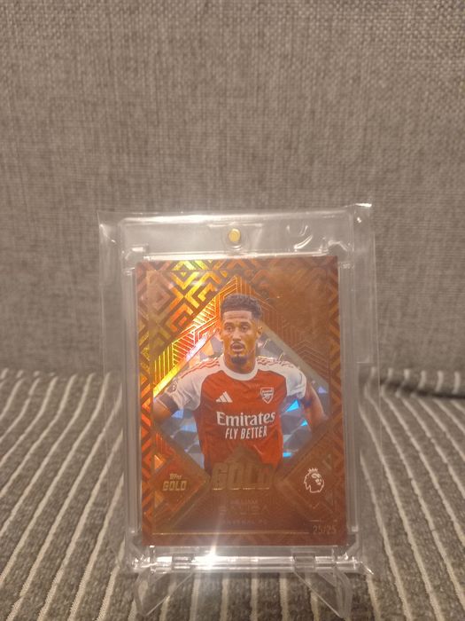 Topps gold premier league 2025-2026 william saliba gold 25/25 last made