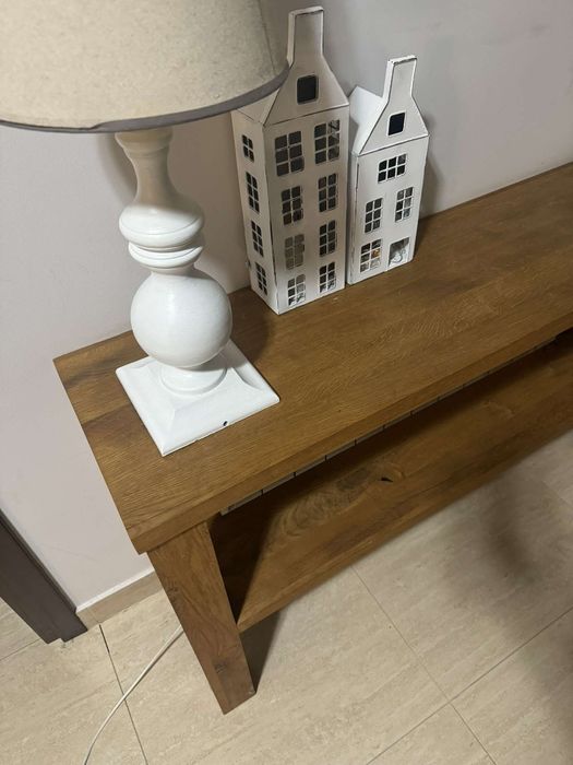 Dębowa konsola 130x35 lite drewno