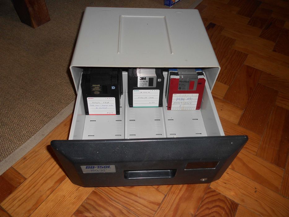 Caixas arquivadoras arquivo ficheiro disquetes 3.5" - 3 modelos