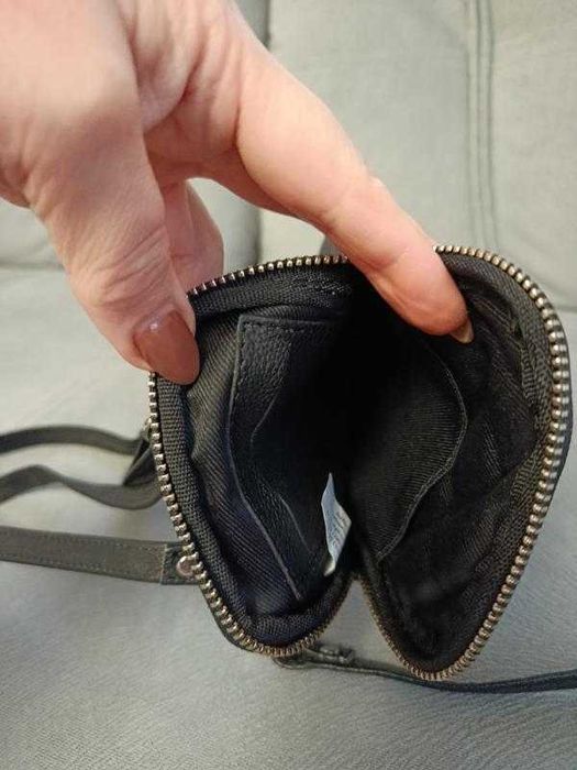 Чорна стьобана міні-сумочка / чохол для телефону (кросбоді)