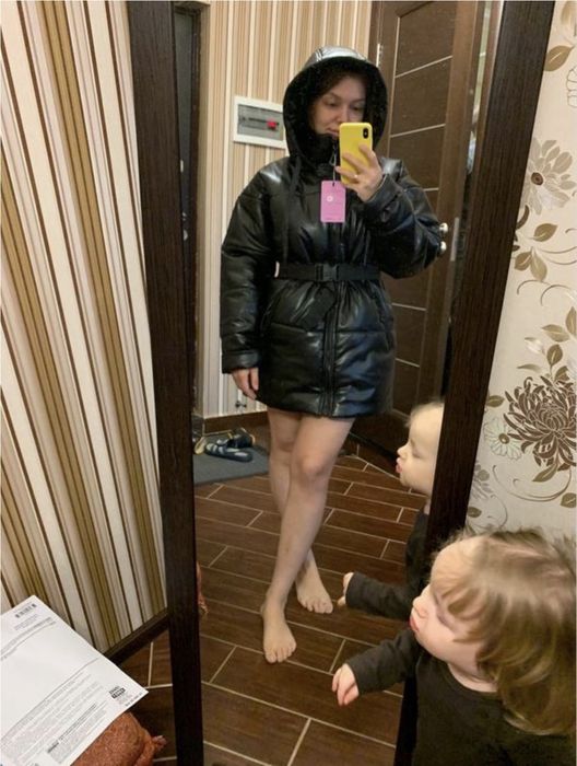 Куртка зимняя экокожа