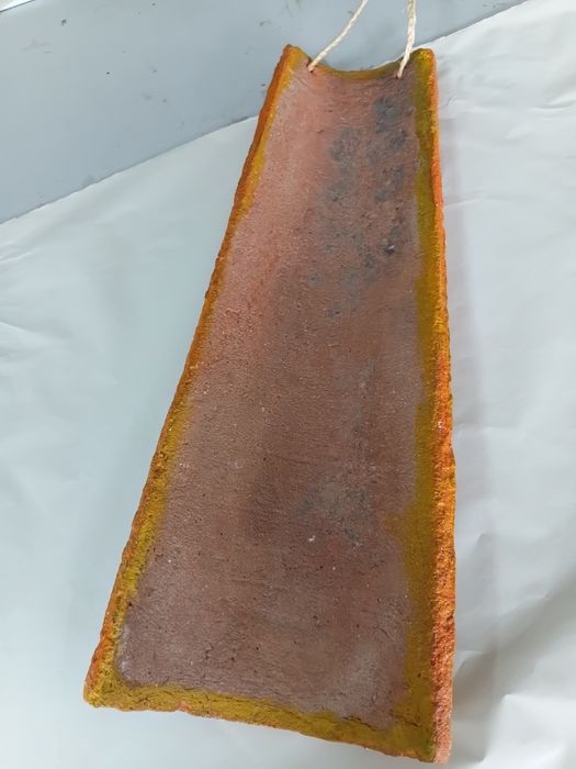 Telha decorativa pintada á mão (tema africano)