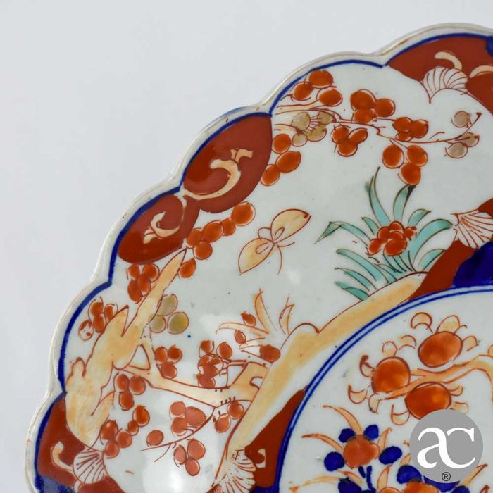 Prato porcelana Japão decoração Arita Imari, Período EDO (1603 a 1867)