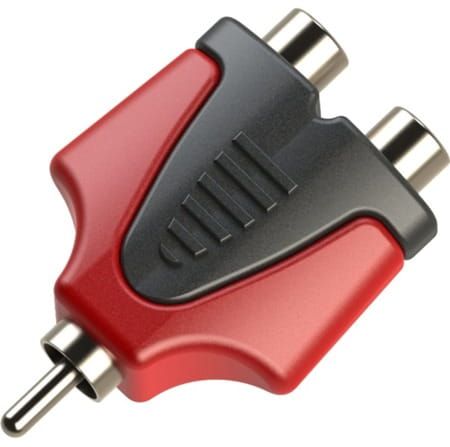 Roxtone RPAN310 - redukcja wtyk RCA / 2 x gniazdo RCA