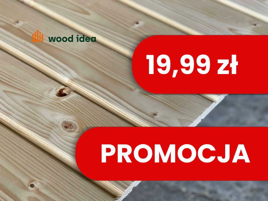 PROMOCJA | deska elewacyjna | boazeria | podbitka | 12,5 mm 96 mm 4 m
