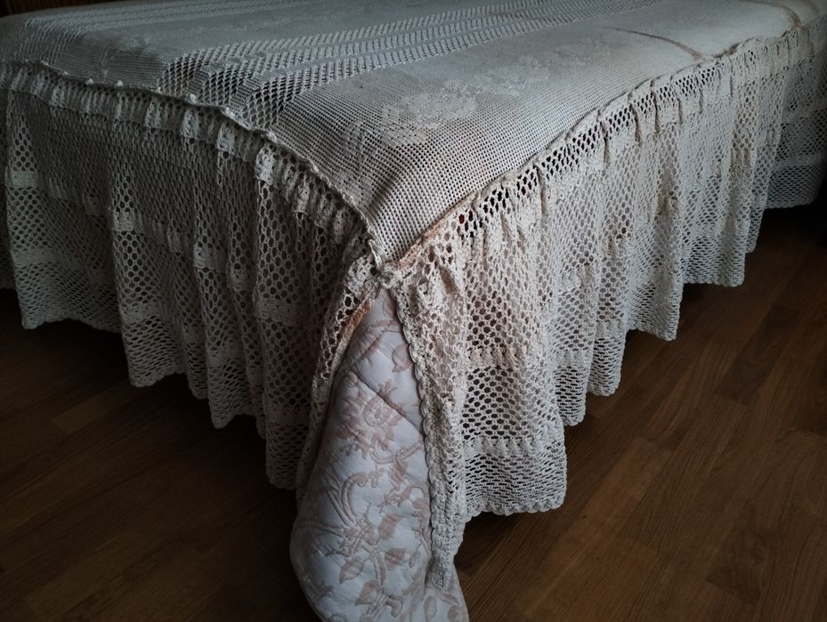 Colcha em crochet anos 70