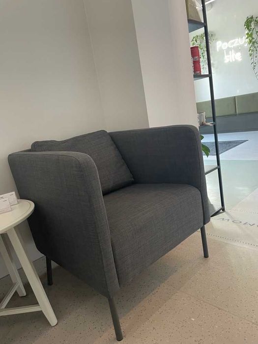 2x Fotel IKEA EKERO grafitowy - nowoczesny loft