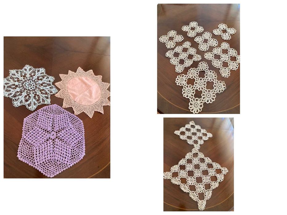 50 Naperons com vários conjuntos em crochet (croché ou crochê)*