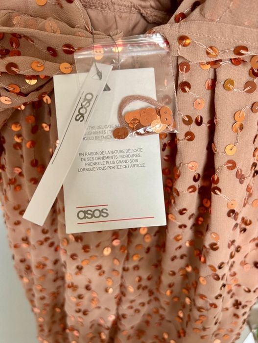 Asos suknia nowa cekinowa XS