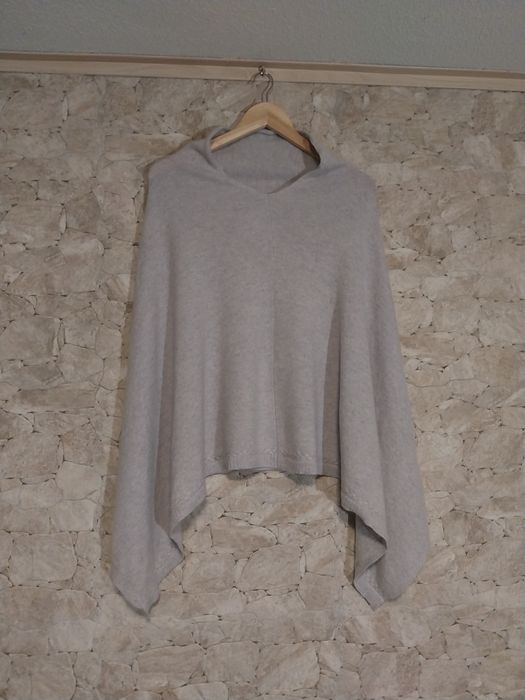 VoolOvers ponczo jasnoszare kaszmir 100%