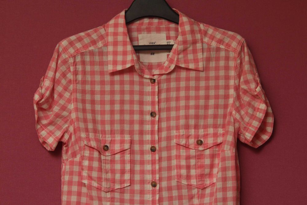 H&M eur 38 M рубашка-трансформер из хлопка