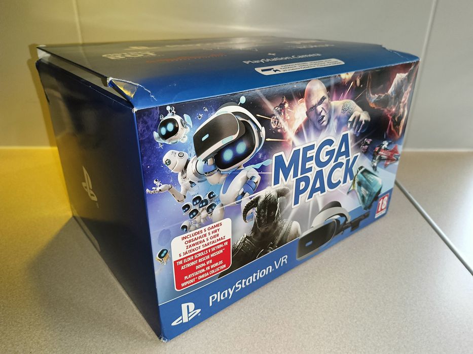 Gogle Sony PlayStationVR z kamerką PS4 i procesorem + kontrolery move