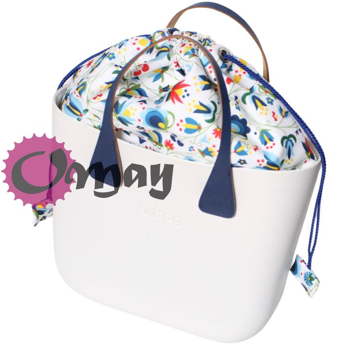 organizer do OBAG MINI worek folk kaszubski chabrowy kwiaty VIP OMAY