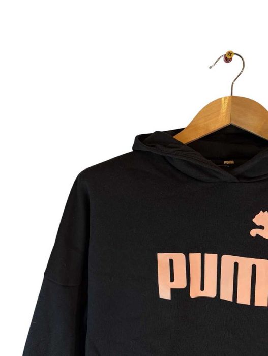 Bluza damska Puma z kapturem czarna duże logo s