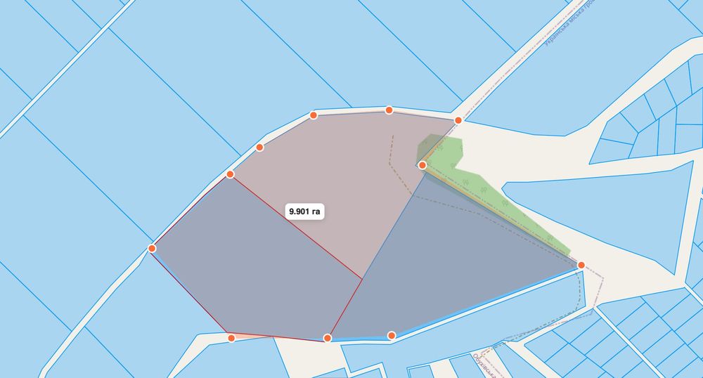 Продаж суцільного земельного масиву 9,9 га