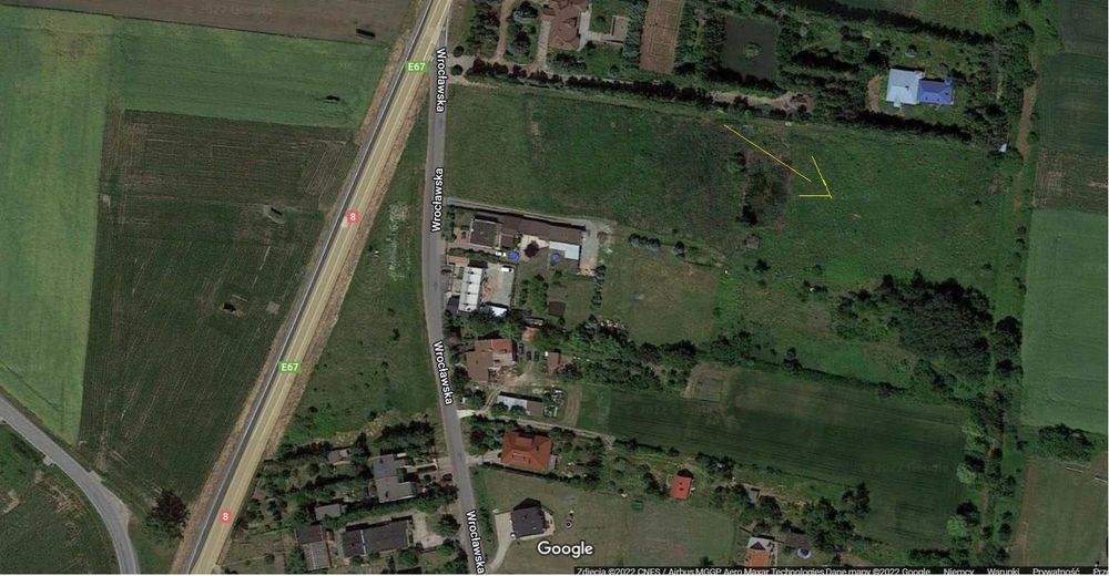 Działka budowlana na sprzedaż w Jordanowie Śląskim przy ul. Wrocławskiej o pow. 5257 m², cena 115 zł. za m2. Dobra inwestycja pod Wrocławiem! - Widok 2