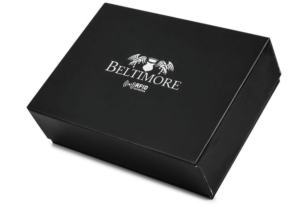 BELTIMORE portfel damski skórzany klasyczny elegancki P200 czarny