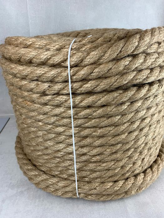 Linka lina jutowa 24 mm, drapak, żeglarska, 50 m