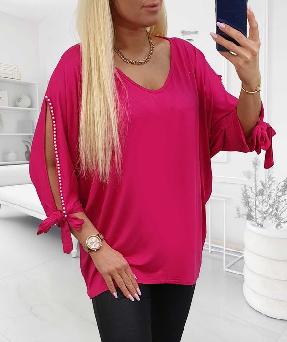 bluzka plus size wiskoza z elastanem