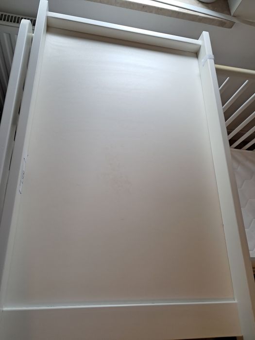 Lozeczko szczebelkowe woodies 120x60 z przewijakiem biale