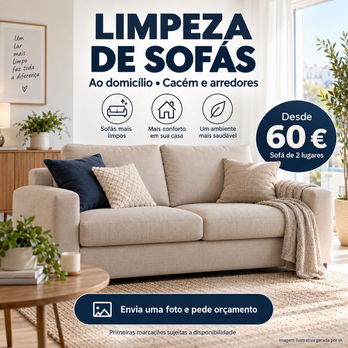 Limpeza de sofás ao domicílio — Cacém e arredores