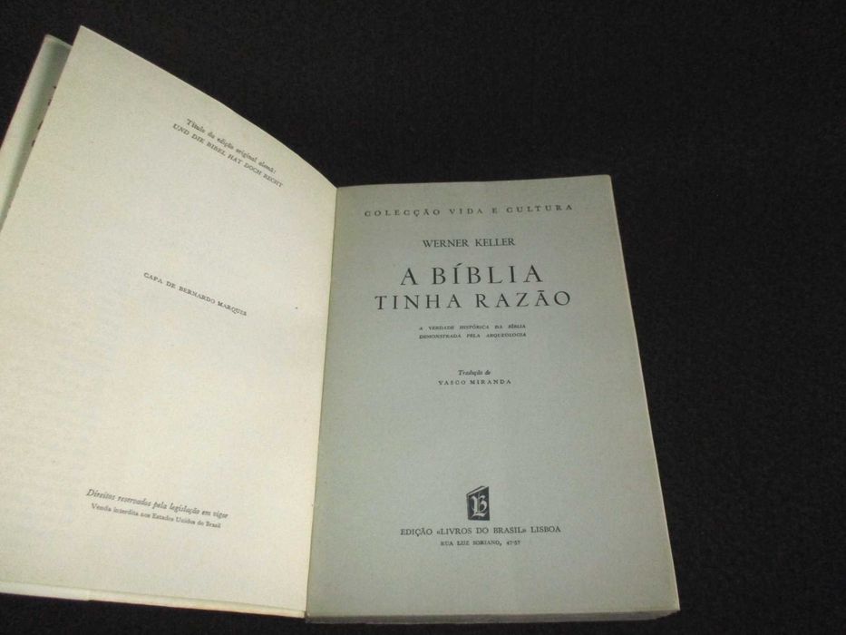 Livro A Bíblia Tinha Razão Werner Keller