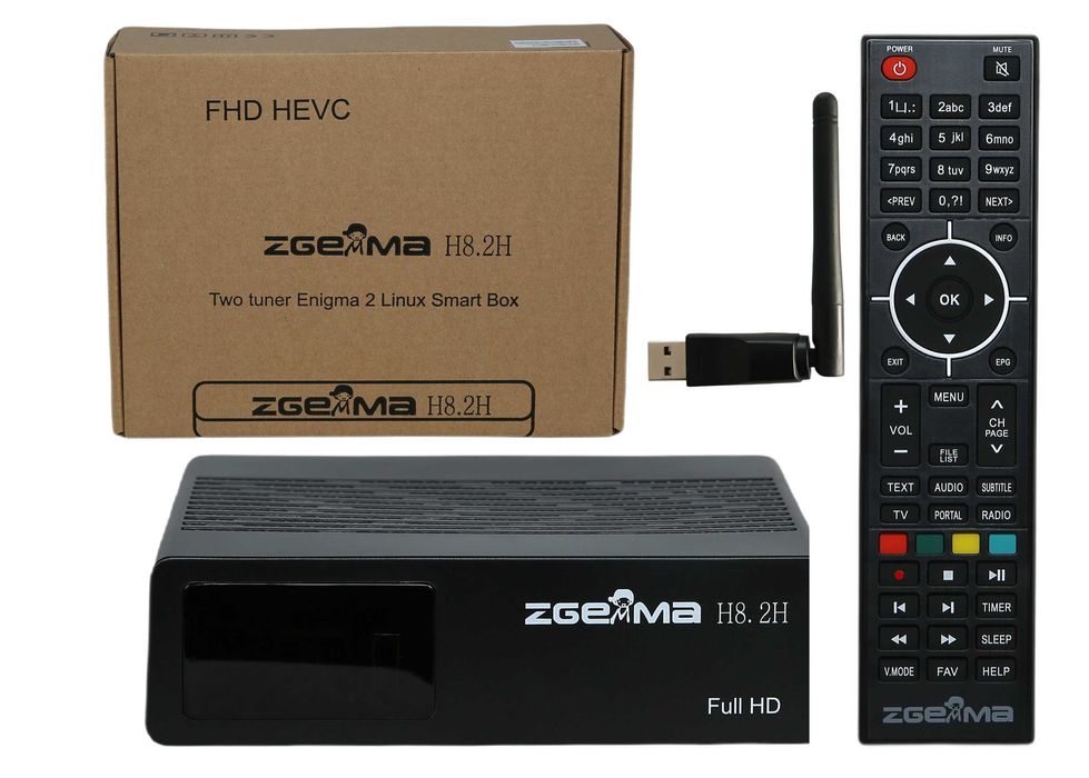 ZGEMMA  H8.2H ENIGMA2 Cccam Iptv Oscam SAT + DVB-T2 Wi-Fi Adapter