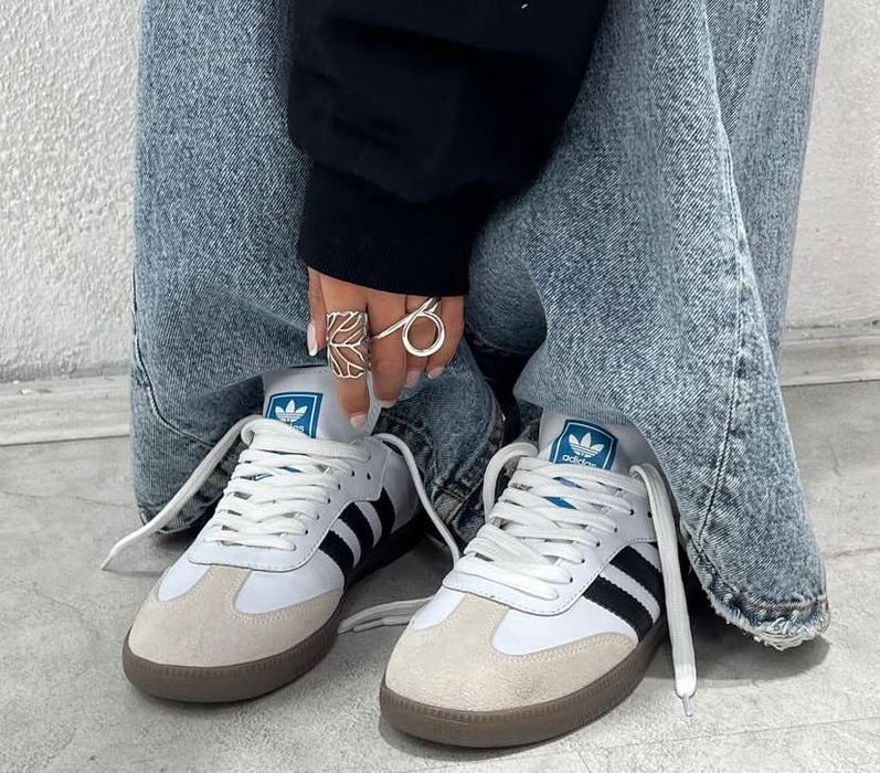 Кроссовки Самбы Адидас Белые, Adidas Samba White, samba