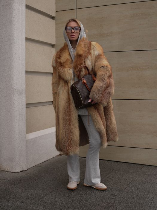 Вінтажна шуба з лиси