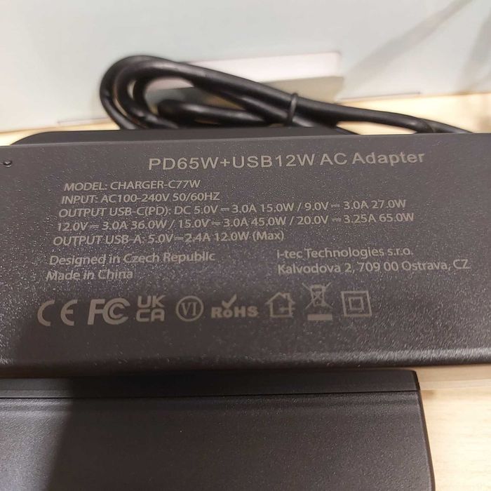 Док станція для ноутов Dell HP Asus Aser i-tec USB-C 77W Нова