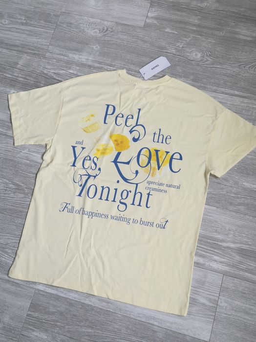 T-shirt koszulka bluzka cropp S nowa męska żółta