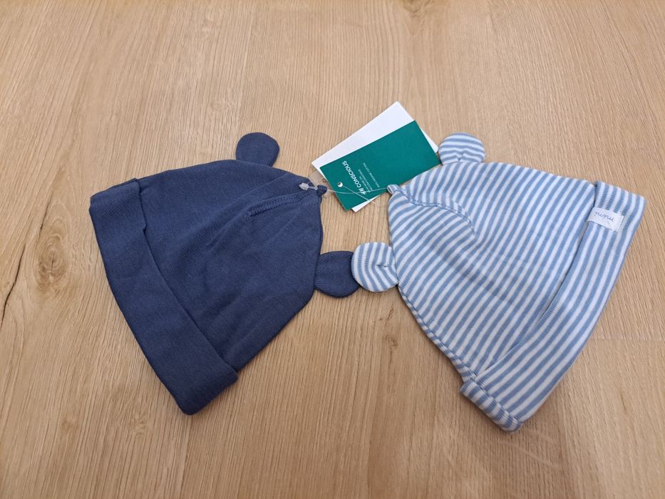 Czapka niemowlęca r.62 H&M 2 sztuki NOWE
