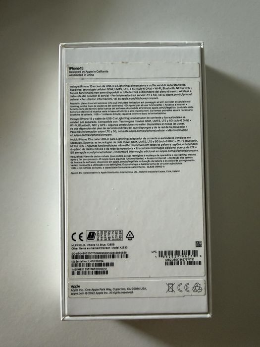 iPhone 13 Azul 128GB + Capas + 3 Películas