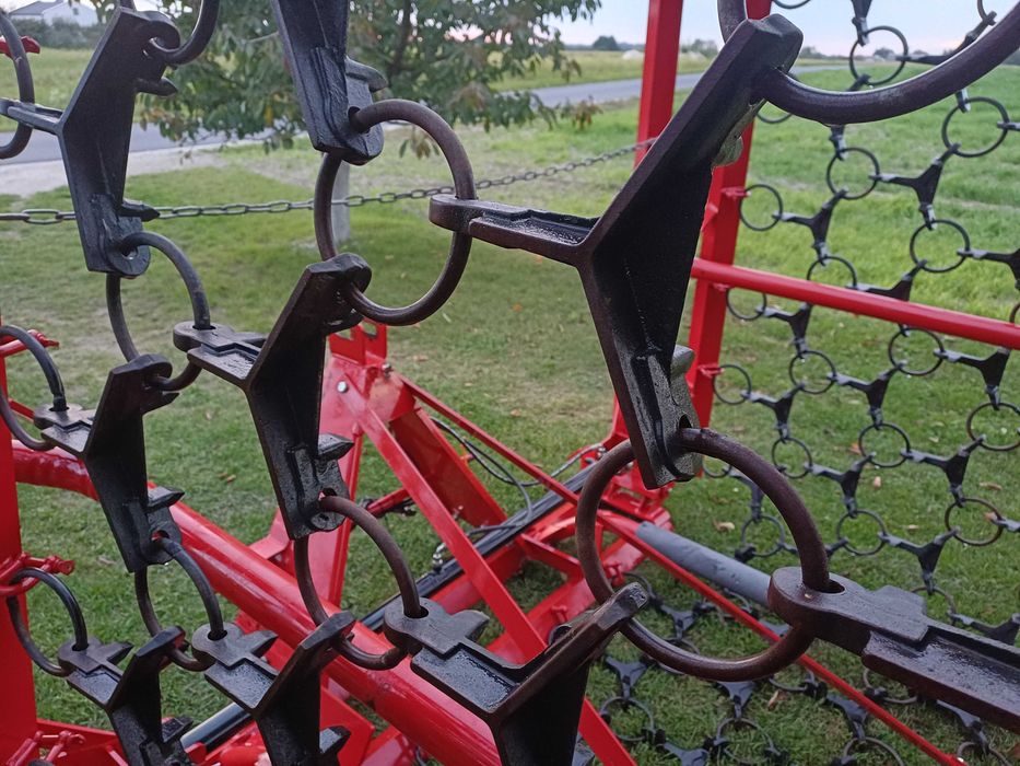 Włóka łąkowo - polowa 6 m, Hydrauliczna wloka, brony - Jak nowa
