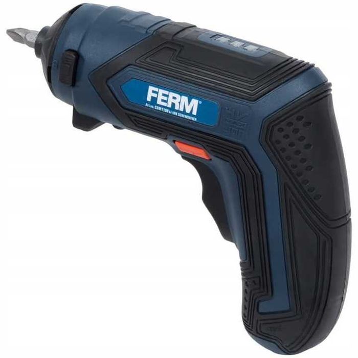 Wkrętak wkrętarka akumulatorowa Ferm CDM1198 + 2 wymienne głowice 4 V
