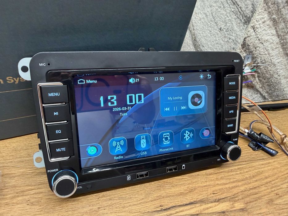 radio z bezprzewodowym carplay ,android auto vw passat,skoda,golf,caddy