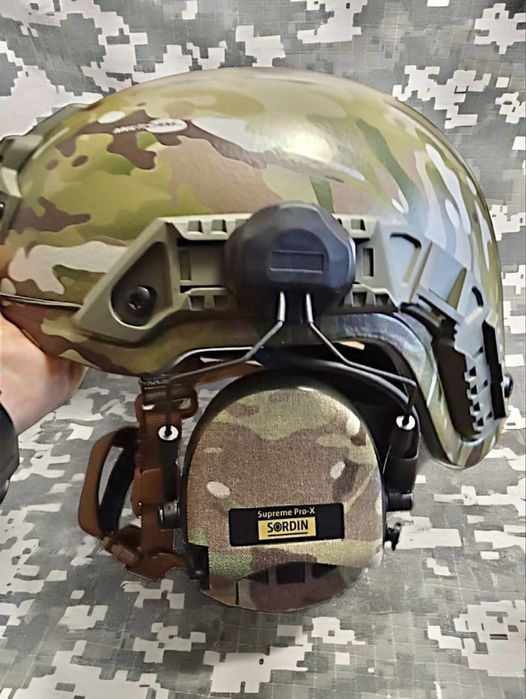 Військові навушники Sordin® + наліпки MultiCam® + кріплення на шолом‼️