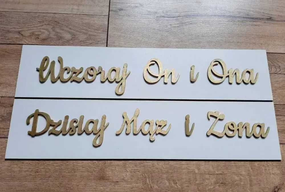 wczoraj on i ona dzisiaj mąż i żona tablice rejestracyjne ślub