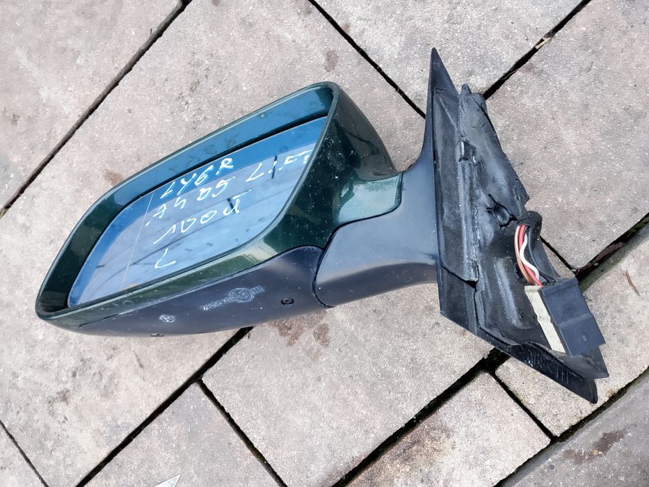 Lusterko lewe Audi A4B5 lift elektryczne 5 pinów, kod lakieru LY6R