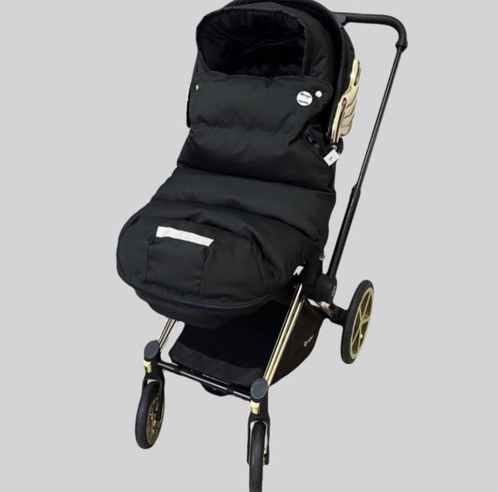 Зимовий  футмуф на коляску  Черний оксфорд Decoza Moms
