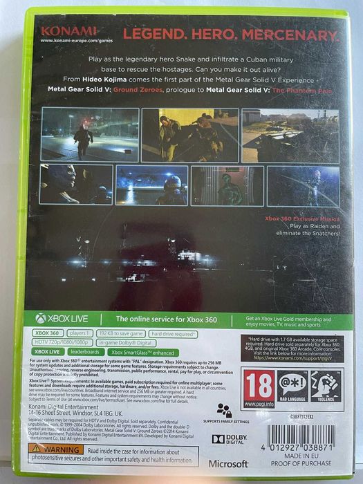 Xbox 360 - Metal Gear Solid V Ground Zeroes
