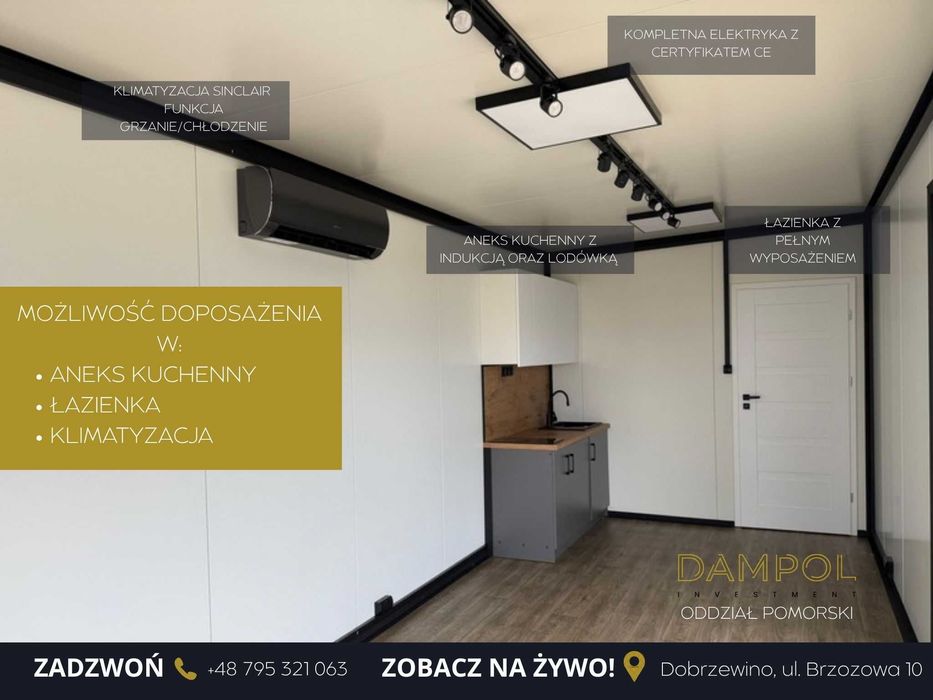 nowoczesny pawilon 8x3 24m2 /handlowy, biurowy, gastronomia, domek /GDANSK
