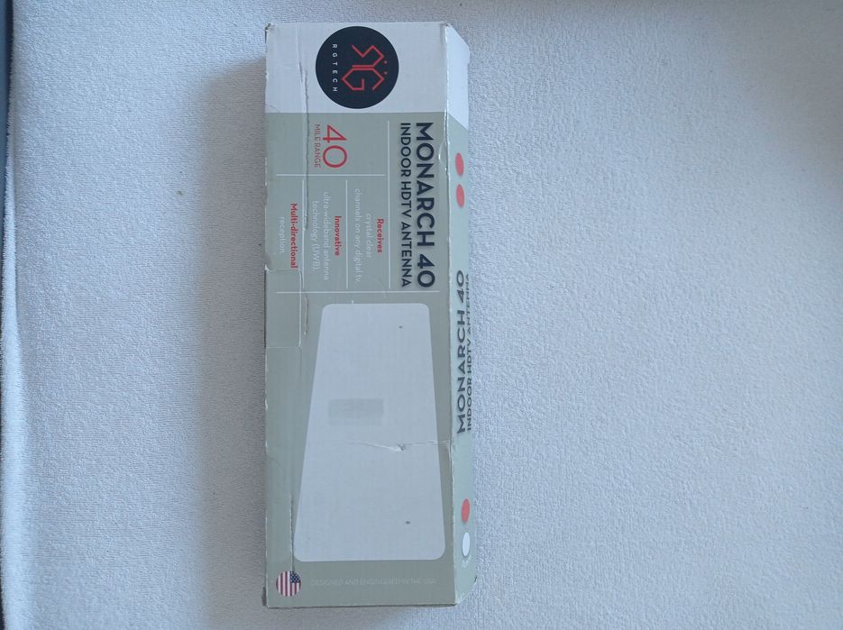 Antena wewnętrzna HDTV wielokierunkowa RGTech Monarch 40, 65 km Tuner