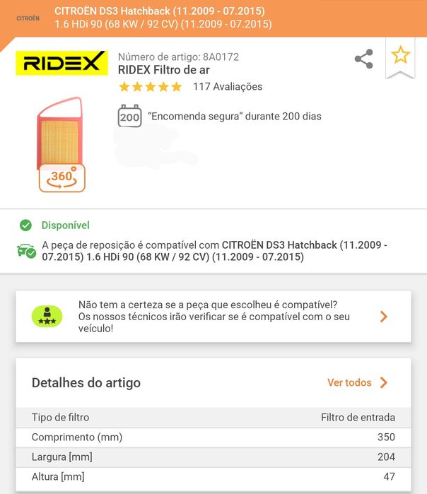 Peças para 1.6 HDI PSA