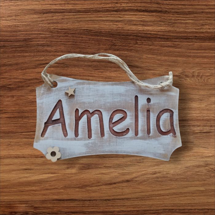 Tabliczka imienna 12cmx7cm "Amelia"