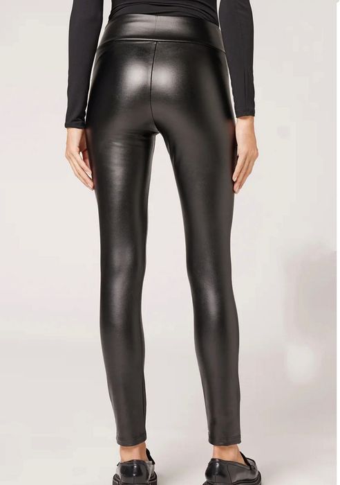NOWE. Skórzane legginsy damskie r 38 M